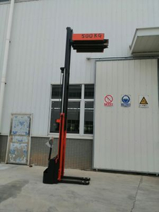 Li-ion Battery Lead Acid Onen Iron and Plastic Film Warehouse Electric Pallet Stacker