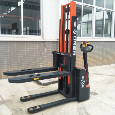 CE RoHS OEM Customized 1500kg Loading Capacity 1600mm Lifting Walk Behind Electric Forklift